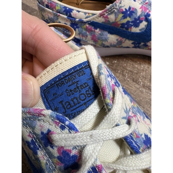 Nike SB Zoom Stefan Janoski Size 15 Canvas Premium Fossil White Blue AQ7878-202 - Picture 7 of 8